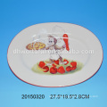 Wholesale cook monkey ceramic oval plate